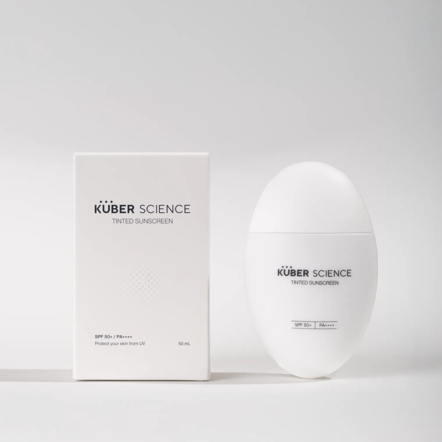 KUBER SCIENCE Tinted Sunscreen, cosmética post-tratamiento distribuido por ELMED en Colombia